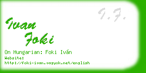 ivan foki business card